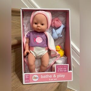 Circo Target 14 Inch Baby NIB Bathe & Play Set 2012 Baby Doll Tub NOS 14” Rare